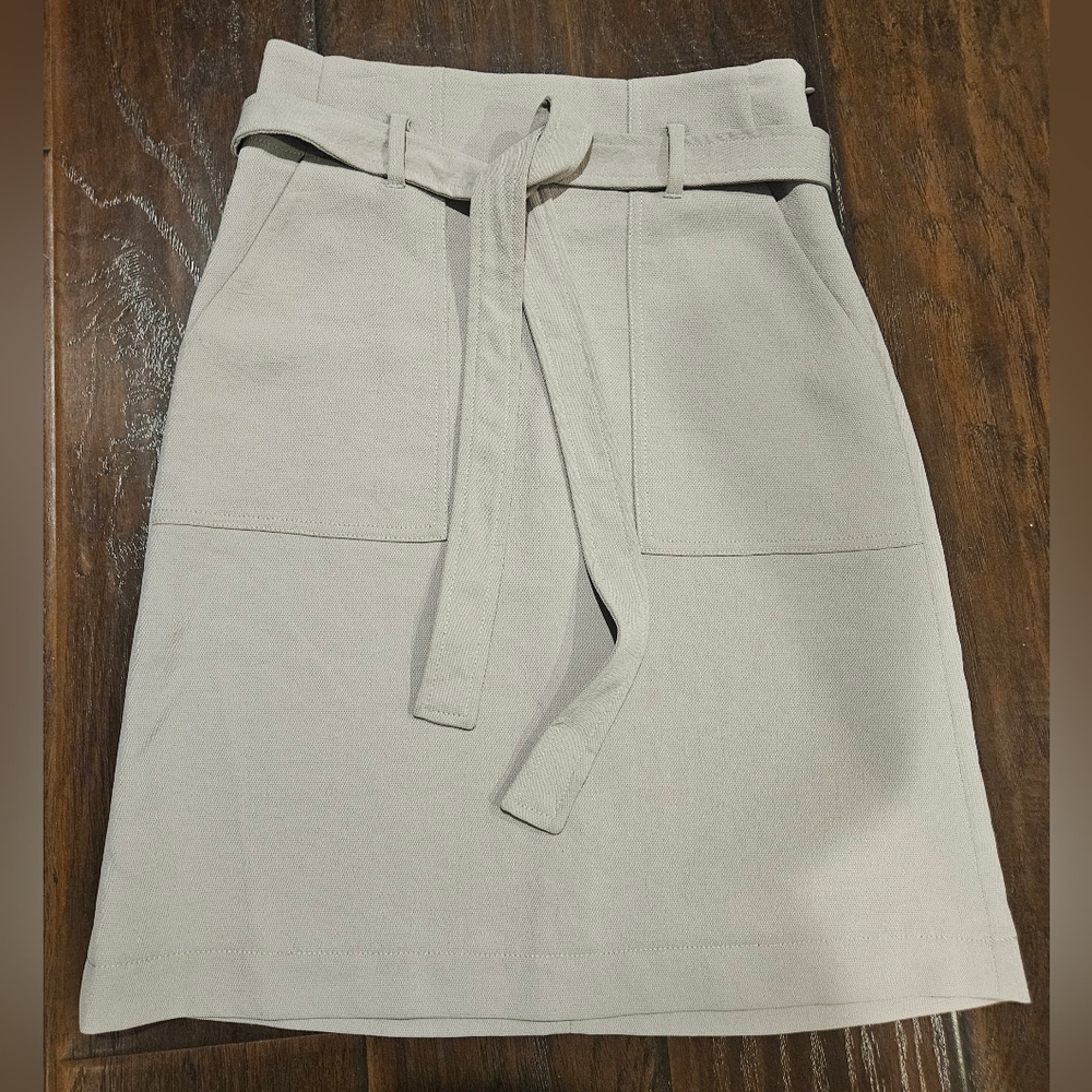 Wilfred Light Beige A-Line Skirt